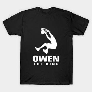 Owen Custom Player Basketball Your Name The King T-Shirt